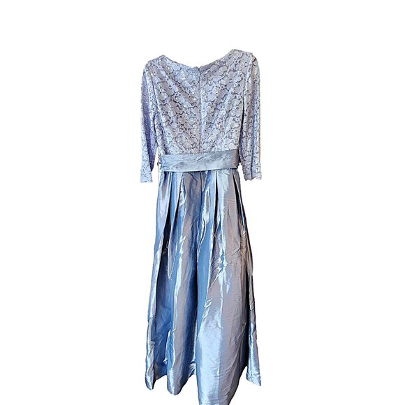 Powder Blue Lace and Satin Ballgown by Jessica Howard from Macy's - Size 12 NWT - Picture 4 of 7